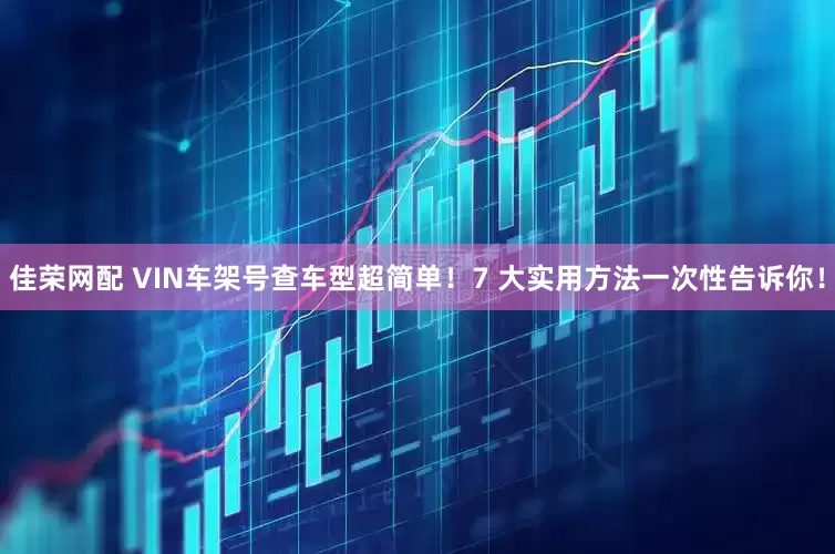 佳荣网配 VIN车架号查车型超简单！7 大实用方法一次性告诉你！