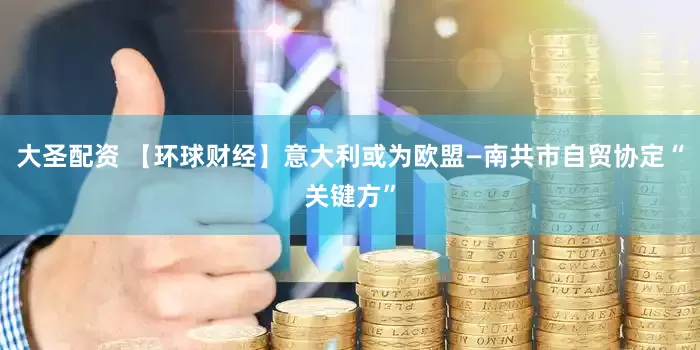 大圣配资 【环球财经】意大利或为欧盟—南共市自贸协定“关键方”